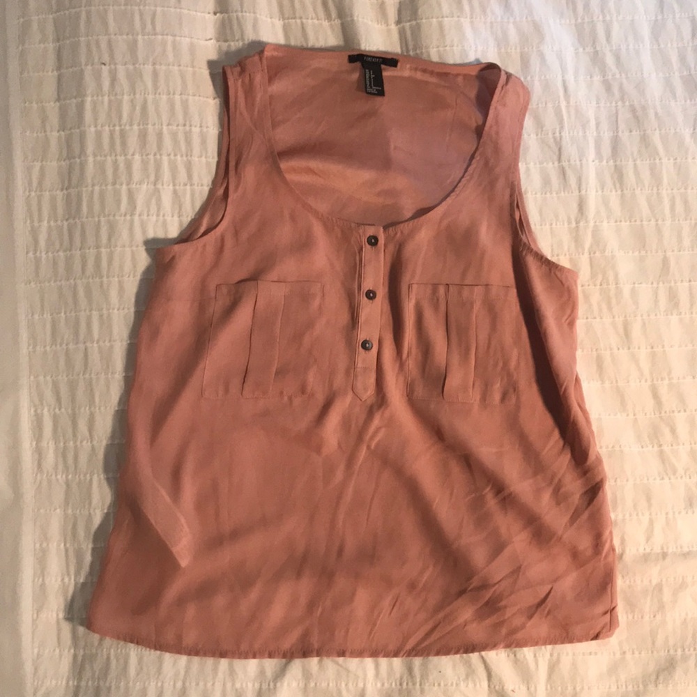 Peach Forever 21 Blouse Tank
